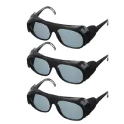 3pcs Protection Welding Glasses with Polycarbonate Grey Lens Safety Goggles