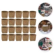20 Pcs Mini Woven Baskets Candy Box Multiple Scenarios Natural Material Baby