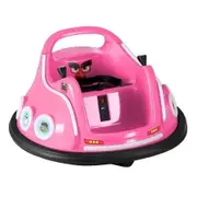 Kids Ride On Car Bumper Electric Ride On Cars Light Remote Angry Birds Sticker Pink