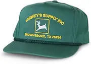 [WHISKEY BENT HAT CO.] Supply Co Adjustable Snapback Hat (Green), Green, One Size