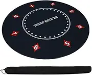 TX GIRL Texas Hold'em Poker Layout 120cm Rubber Table Cloth Round Table Mat Board Game Cloth Layouts (Size : 120cm)