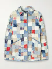 [Polo Ralph Lauren] Polo Ralph Lauren - Patchwork Quilted Printed Cotton Jacket - Blue - small small Blue