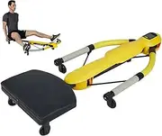 Rowing Machine, Abdominal Exercise Device, with Three-Speed Resistance Adjustment, Large Screen Led Display Counting Function, Automatic Rebound and Safe and Stable, for Arm, Shoulders, Back, Leg