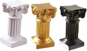 Yardwe 3pcs Vintage Resin Statue Pillar Candle Holders Decorative Home Decor Festival Tabletop Decorations