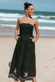 [PUP3] Paola Midi Dress - Black XS black