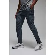 Mens Charcoal Man Active Tapered Cargo Joggers