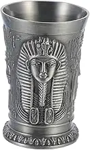Cabilock Ancient Egyptian Wine Glass Ornaments Zinc Alloy Cocktail Cups Unbreakable Reusable Smooth Retro Style