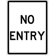 Carpark Sign - No Entry