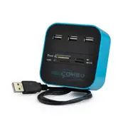 All In 1 USB 2.0 HUB 3 port with Micro multi card reader ubs hub for SD/MMC/M2/MS/MP Computer Accessories