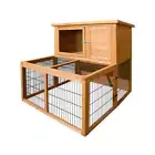 i.Pet Chicken Coop 96cm x 96cm x 100cm Rabbit Hutch Large Run Wooden Cage Out...