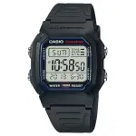 【CASIO 卡西歐】卡西歐大液晶鬧鈴電子錶-黑(W-800H-1A)