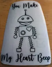 You Make My Heart Beep Robot Decal