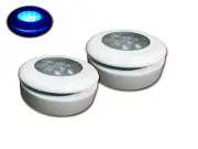 Pactrade Marine Set of 2PCS 6LED Blue Ceiling Courtesy Light Plastic Flush