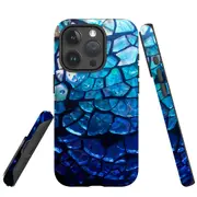 For iPhone 15 Pro Max Case, Shielding Cover, Blue Mirror