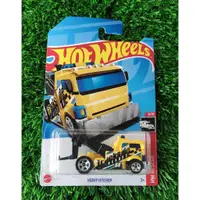 在飛比找蝦皮購物優惠-HOT WHEELS 風火輪重型擊球手黃色起重機履帶救援 6