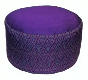 Meditation Cushion High Seat Zafu Pillow Buckwheat & Kapok Combination Fill 8.5"