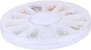 12Pcs Nail Art Rhinestones Decals Storage Box Moon Star Designs for Nail Decoration Mixed Shapes for Nail Art Projects