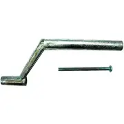 Barton Kramer Crank Handle 4" Zinc Die Cast Silver 5/16" Dia.