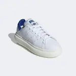 【ADIDAS 愛迪達】休閒鞋 STAN SMITH PF W 女鞋 白 藍 厚底 增高 史密斯 三葉草 愛迪達(IE0451)