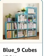 Hosmat 9-Cube DIY Children's Bookcase 30" Adjustable Bookshelf Organizer Shelves