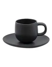 [Salt&Pepper] Hue 85ml/12cm Espresso Cup & Saucer Set Black