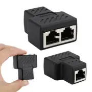 1 to 2 Dual RJ45 LAN Ethernet Socket Network Splitter Adapter