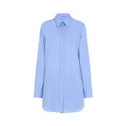 [Moschino] Moschino-Light Blue Cotton Shirt-Donna 40 IT
