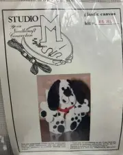 Studio M Plastic Canvas Embroidery Craft Kit Dalmation Dog Sealed Vintage