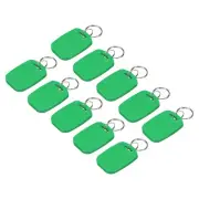12Pcs IC Card M1 Key Fobs RFID Proximity 13.56MHz Read Only Smart Tag Green