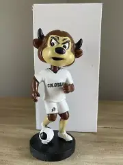 CHIP the BUFFALO Colorado Buffaloes SGA College Soccer Mascot Bobblehead NIB!
