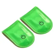 LED Flashlight, 2 Pack Clip-on Flashlights Night Safety Running Light, Green