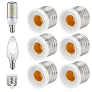 5/10pc Light Bulb Socket Adapter Medium Base E26 to E12 Candelabra Screw Reducer
