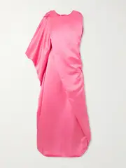 [Marie Adam-Leenaerdt] Marie Adam-Leenaerdt - Satin Maxi Dress - Pink - FR 38 FR 38 Pink