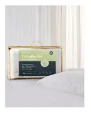 [MiniJumbuk] Sleep Restful Quilted Wool Pillow Twin Pack in White