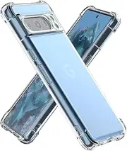 AutoSonic 2 Pack | Ultra Clear Case Compatible with Google Pixel 8 Pro | Anti-Yellow Technology | Military Grade Drop Protection | Wireless Charging Compatible