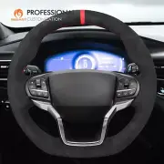DIY Alcantara Car Steering Wheel Cover for Ford Explorer ST ST-Line Timberline