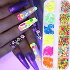 800PCS Colorful Nail Arts Rhinestones Multi-Shape Rhinestones for Fluorescent