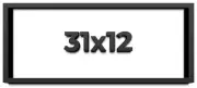 31x12 Shadow Box Frame Black | 1 inches Deep Real Wood Contemporary Shadowbox Di