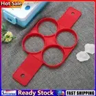 Silicone 4 Hole DIY Pancake Maker Bake Cake Mold Mini Egg Tools (Round)