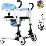 Lightweight Folding Lightweight Transport Mobile Wheelchair,Multifunctional Lift,Ultralight Boarding Travel Compact with Handbrake Lightweight Transport Mobile Wheelchair Trolley Elder Car