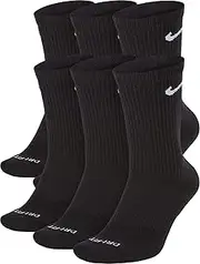 Men's Nike Everyday Plus Cushion Crew Socks - Black - Medium