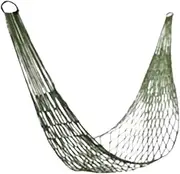 Green 80cm Wide 275cm Long Portable Nylon Rope Single Mesh Hammock - 2 Pcs, Thickened Outdoor Camping Picnic Rest Supplies for Home, Balcony, Yard