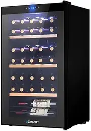 Devanti Wine Cooler Mini Fridge Organiser Compressor Fridges Tools & Gadgets Rack 34 Bottles Storage Cellar Coolers Bucket Beverage Chiller Bar Drink Dispenser Ice Chest Soda Compact Refrigerator