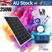 12V 300W 250W Fixed Solar Panel Kit Mono Generator Caravan Camping Charger Power