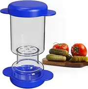 [TINGJUNN] Glass Pickle Jar With Strainer, 42 oz Storage Container, Turnover Jar, Leak Proof, for Olives, Gherkins, Jalapenos