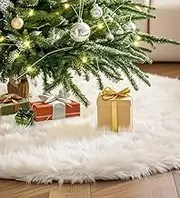 Pure White Plush Christmas Tree Skirt Christmas Tree Apron Plush Tree Skirt Christmas Venue Decoration Tree Skirt /228