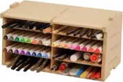 Bucasso Plastic Model Kit Tool Storage Rack, Holds 64 Stick Tools, MDF Material