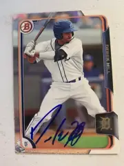 Derek Hill 2015 Signed Bowman Team Card
