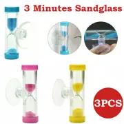 New 3pcs Sandglass Hourglass Mini 3 Minutes Sandglass Hourglass Sand Clock Timer