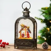 Christmas Snow Globes Lantern Christmas Snow Globe with Music Holy Family Nat...